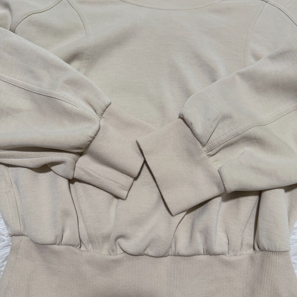 Women Lululemon Softstreme Ribbed-Hem Pullover Natural Ivory Size 2 - Picture 8 of 10